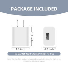 3 Pack 5V 2A USB Cam Power Adapter for Outdoor Wyze Nest Cam,Kasa,Google Nest,Bl