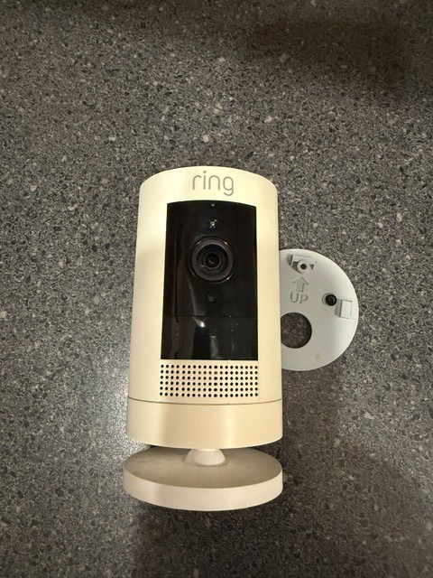 Ring Stick Up Cam Security Camera – White (No Battery) Model: 5UM7E5