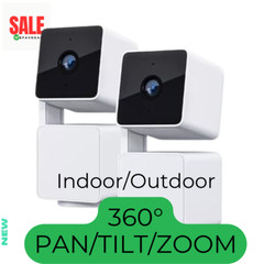 (BRAND NEW) TWO PACK WYZE PAN V3 INDOOR/OUTDOOR 1080P CAMERA 360 DEGREE PAN TILT