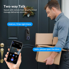 1080P Wireless Wi-Fi Video Doorbell Camera with Two Way Audio, Night Vision, …