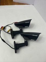 Defender 21004 Wired Security Cameras Set Of 2 Cameras Only Black Used