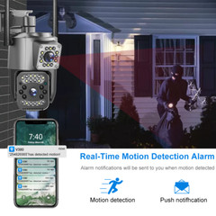 2 Pack Wireless WiFi IP Camera V380 Pro APP Control Dual Lens PTZ Security Cam