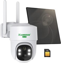 4G LTE Outdoor Security Camera – 360° PTZ, Color Night Vision, No WiFi Needed