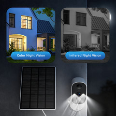 2/4PK 1080P Solar Camera Wireless WiFi Solar Power Battery Camera System Outdoor