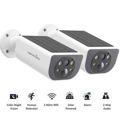 2PCS Wansview 2K Solar Camera Outdoor Wireless WiFi Security Camera Ai Detection