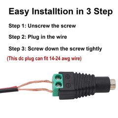 12V DC Plug 5.5mm x 2.1mm, 10 Pairs Power Connector Jack Barrel Adapter…