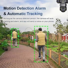 3 Lens Solar Camera 12MP Battery Home Security Outdoor Wifi Night Vision Camera