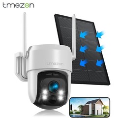 Wireless Solar Security Camera Wifi Home Outdoor PTZ Cam with IP66 Waterproof