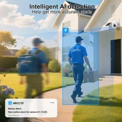 4MP Wireless Solar Battery Security Camera Outdoor Audio AI Human 360° PTZ View