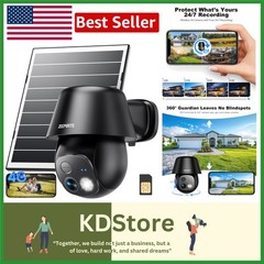 24/7 Recording 4G Solar Security Camera – 2K Motion Detection, Waterproof Design