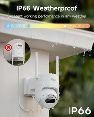 Security Camera Outdoor 3MP Wired 24/7 Recording 360° View – Plug-in Power