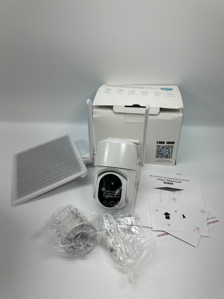 SEHMUA Solar Wireless Security Camera, Outdoor 2K 360° View RBX-S44, White