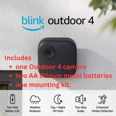 Blink Outdoor (4th Gen) Wireless smart HD security camera | Black Add-on camera
