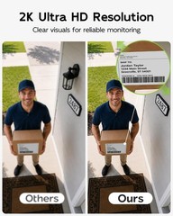 Security Camera Outdoor 3MP Wired 24/7 Recording 360° View – Plug-in Power