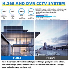 5MP Security Camera 8CH H.265 DVR Kit Outdoor Night Vision Audio Video CCTV
