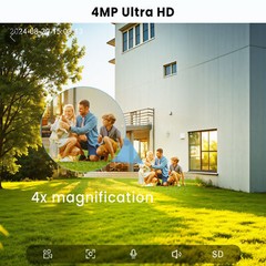 ARCCTV 4MP Wireless Security Camera System Solar Powered Outdoor Pan/Tilt CCTV