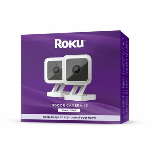Roku Smart Home Indoor Camera SE (2-Pack) Wi-Fi®-Connected – Wired Security