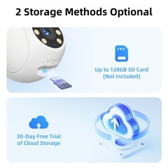 2K Wifi Surveillance Camera Wireless Security PTZ IP Camera Color Night Vision
