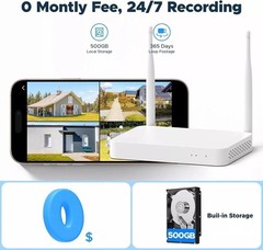 WIFI IP Camera Three Lens Triple Screen Auto Tracking CCTV Video Security System