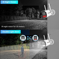 8MP 4K WiFi Security Camera Outdoor CCTV AI Human Detection Night Vision IP66