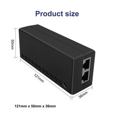 POE301000Mbps 30W Gigabit PoE+ Injector Adapter 10/100/1000Mbps RJ45 325 Ft
