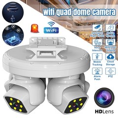 4 Lens Four Screen 12MP WiFi HD IP Camera 10X Zoom Outdoor Security Camera CCTV