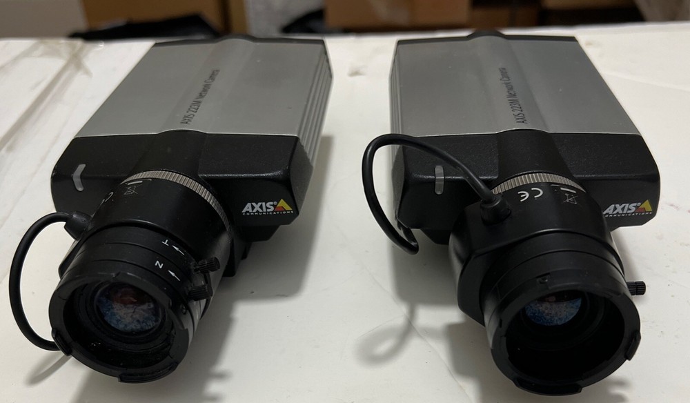 Lot Of(2) AXIS 223M Day / Night Network POE IP Camera w/ 4-8mm Computar lens