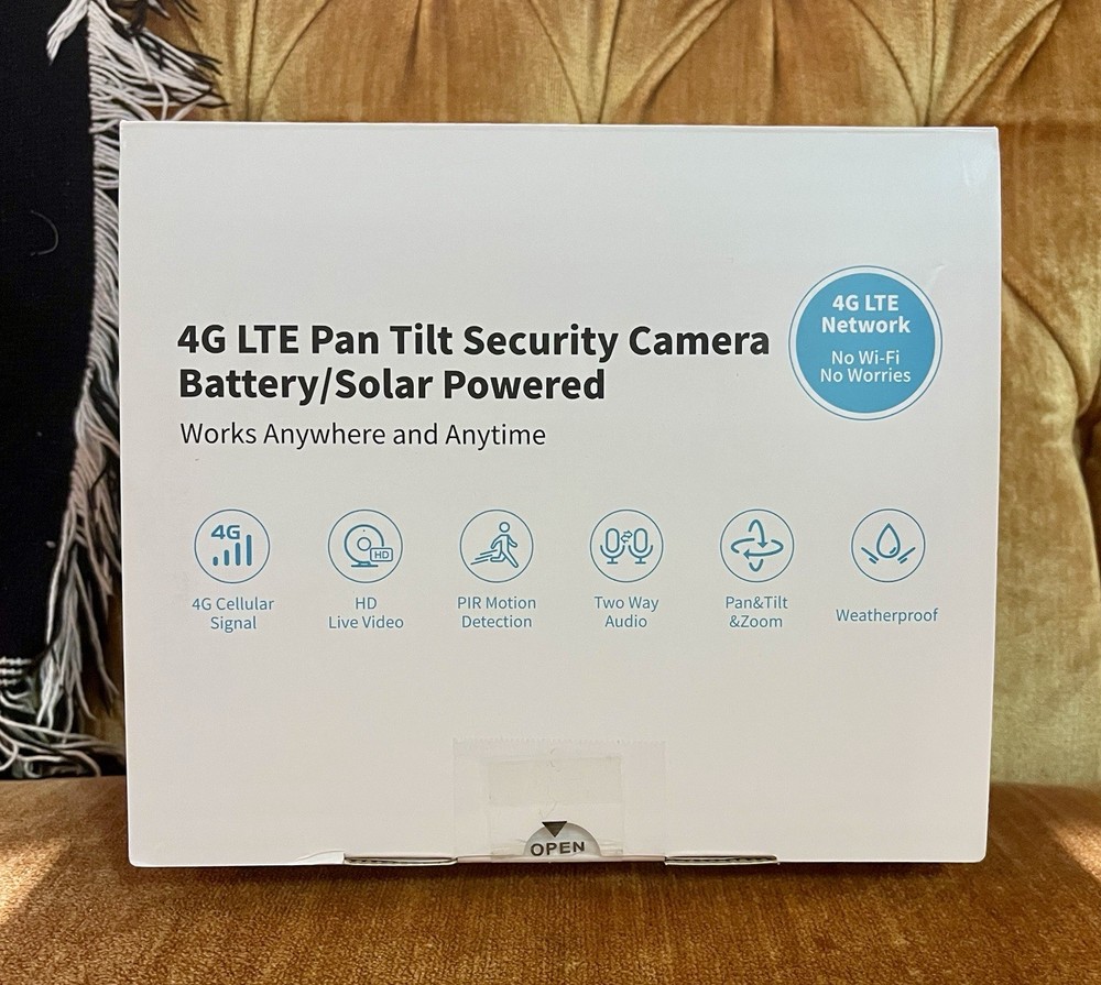 Sehmua S40 4G LTE Pan Tilt Waterproof Security Camera Battery/Solar Powered