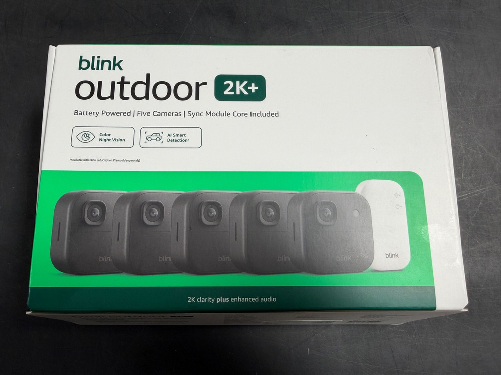 Blink Outdoor 2K+ (newest model) Wireless Smart Security 5 Camera system