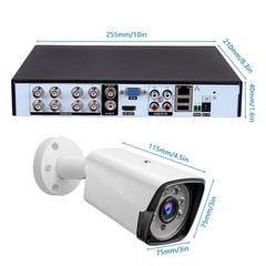4 Camaras De Seguridad Interno 1080P CCTV Para Casa Oficina Con Vision Nocturna