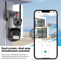 Dual Lens HD 1080P WiFi IP Camera Wireless Outdoor CCTV PTZ Home Security IR Cam