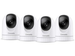 CINNADO 4-PACK D1 2304X1296P 5MP SD CARD NIGHT VISION WIRED SURVEILLANCE CAMERA