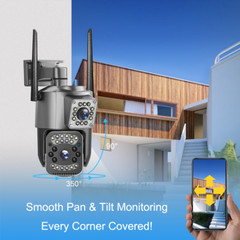 2 Pack Wireless WiFi IP Camera V380 Pro APP Control Dual Lens PTZ Security Cam
