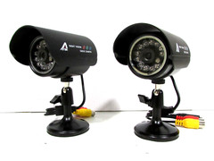 Wired Security Cameras + 100FT Cables + Power Supply