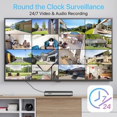 ZOSI 8CH/16CH 4K NVR 5MP POE Security Camera System AI Person Car Detection