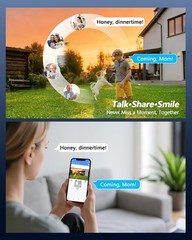 (2026 New) Outdoor WiFi Security Camera 3MP, PTZ Pan Tilt with Dual Antennas,…
