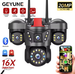 10K 20MP UHD Outdoor WiFi IP Camera 16X Zoom 4 Lens 4 Screens Ai Auto Tracking S