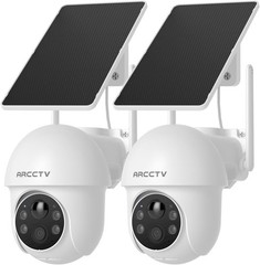 Dual-Band Wireless Solar Security Cameras with 360° Pan-Tilt and 2-Way Audio