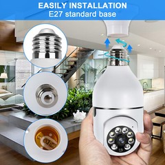 💖360° Wireless WiFi IP Camera E27 Light Bulb 1080P HD Panoramic Security Camera