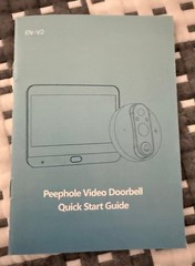 2K Video Peephole Doorbell Camera with 64GB Memory Card, Night Vision 170° Wide