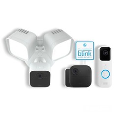 Blink Outdoor 4 3 Camera Security System LED 2600 Lumens Floodlight and Doorbell