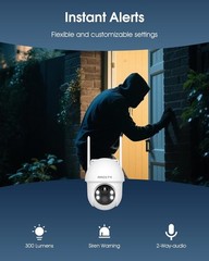 Dual-Band Wireless Solar Security Cameras with 360° Pan-Tilt and 2-Way Audio