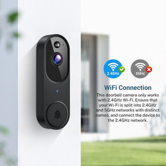 Smart Video Doorbell Camera Wireless, AI Human Detection and Instant Alerts, Nig