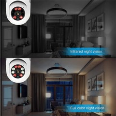 360° Panoramic 5G WiFi IR IP E27 Light Bulb Camera 1080P HD Night Smart Home LOT