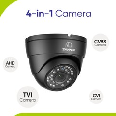 SANNCE 2MP 1080P 4in1 Home Dome Security Camera Night Vision Outdoor CCTV IP66
