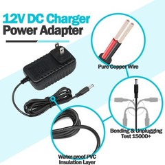 12V 1A AC Power Supply Adapter Cord with 8 Interchangeable DC Plugs for…