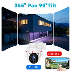 2/4 PacK Solar Camera Wireless Solar Security Camera System 4MP WiFi iP Camera