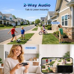 WIFI IP Camera Three Lens Triple Screen Auto Tracking CCTV Video Security System