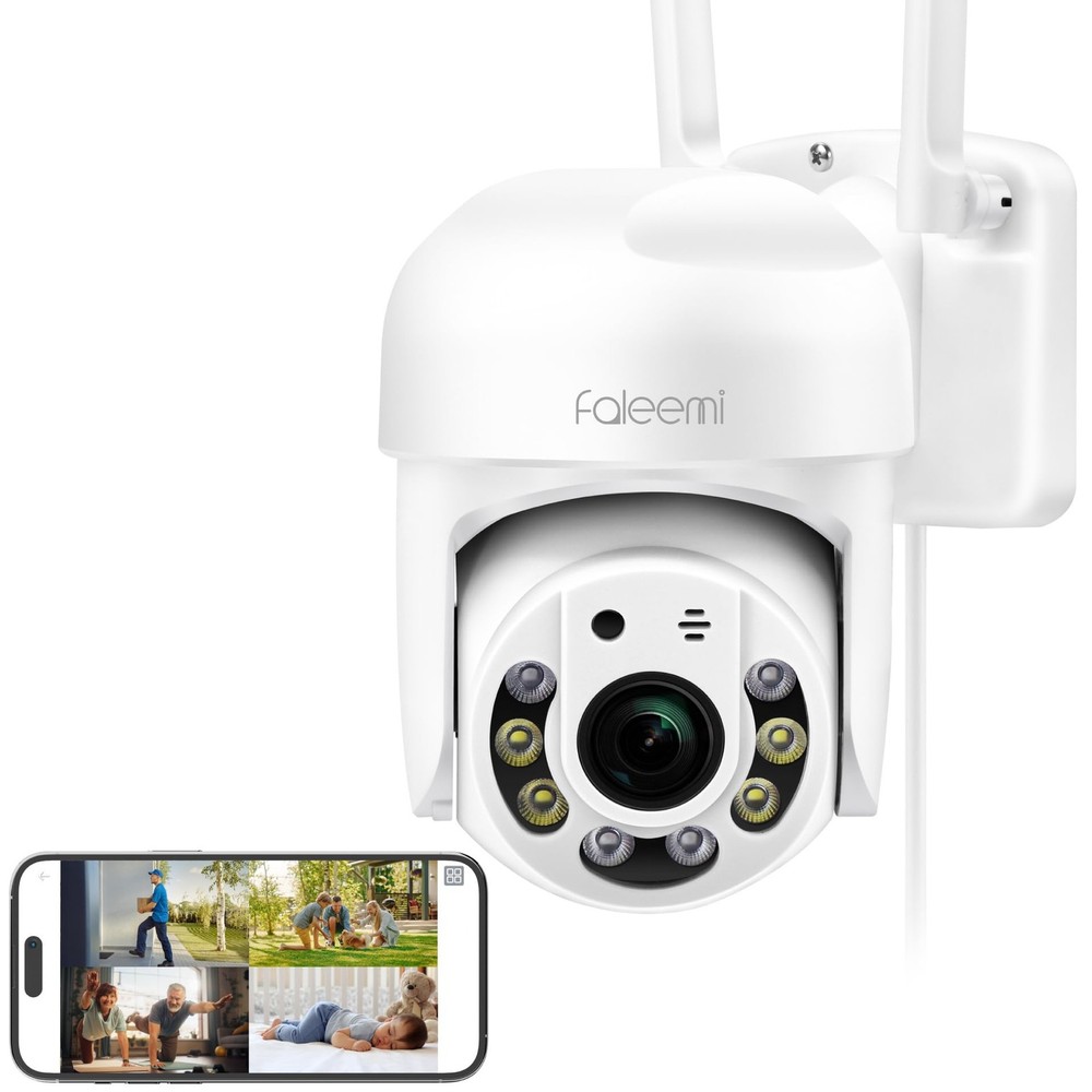 faleemi 2K WiFi Security Camera for Home with Cell Phone App Control, Color N…