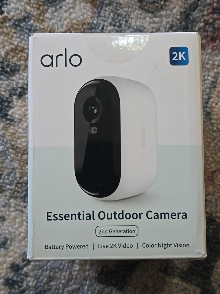 Arlo Essential Outdoor/Indoor 2nd Gen 2K Wireless Security Camera White